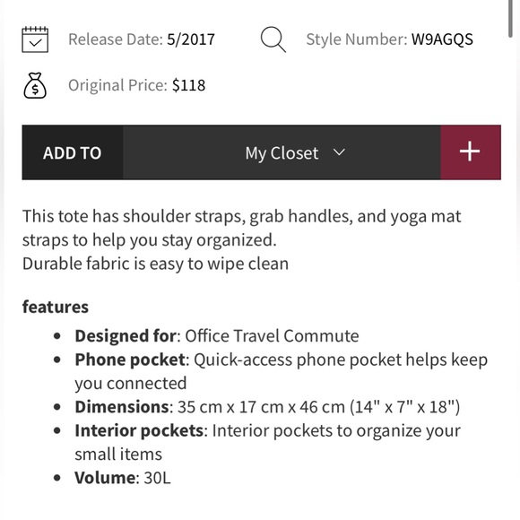 🍋 Lululemon EUC Hot Mesh Tote (30L) in Jaded - Picture 3 of 10